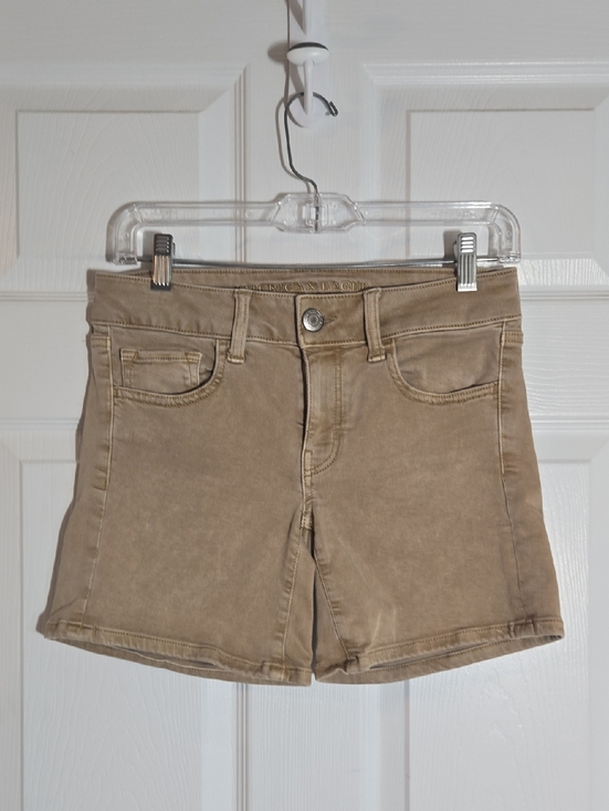 American Eagle Outfitters Pants - American Eagle Outfitters Tan Midi Jean Shorts Size 4